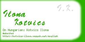 ilona kotvics business card